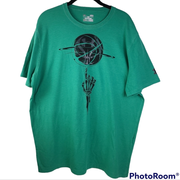 Under Armour Heatgear Green Tshirt Mens 